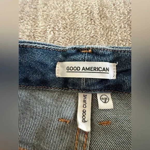 GENTLY WORN - Good American Good Curve Skinny Jeans Size 0/25 - Picture 4 of 7